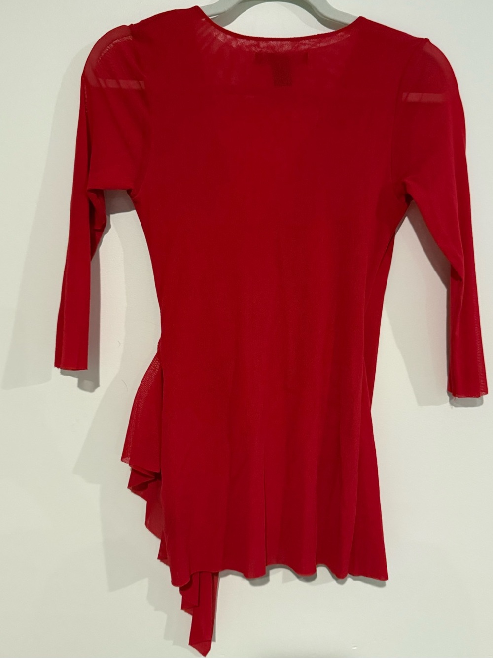 White House Black Market red mesh top - Picture 3 of 5